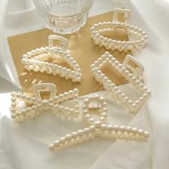 Explosive Elegant Pearl Grab Clip Women's Summer large hair claw clips