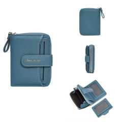 Ladies Short Wallet Fashionable Button Multi-card Slot Coin Purse Korean PU leather wallet