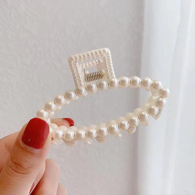Explosive Elegant Pearl Grab Clip Women's Summer large hair claw clips