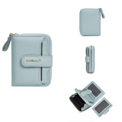 Ladies Short Wallet Fashionable Button Multi-card Slot Coin Purse Korean PU leather wallet
