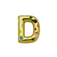 Amazon Hot Gold Solid Balloon Bubble 26 English Letter initial letter pendant