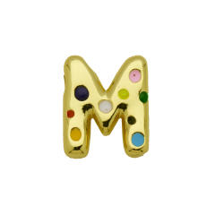 Amazon Hot Gold Solid Balloon Bubble 26 English Letter initial letter pendant
