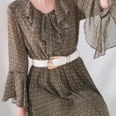 Summer New Ladies Belt Handmade Woven Straw Irregular Metal Buckle belt