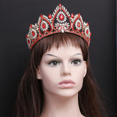 Luxury colorful rhinestone statement wedding crown
