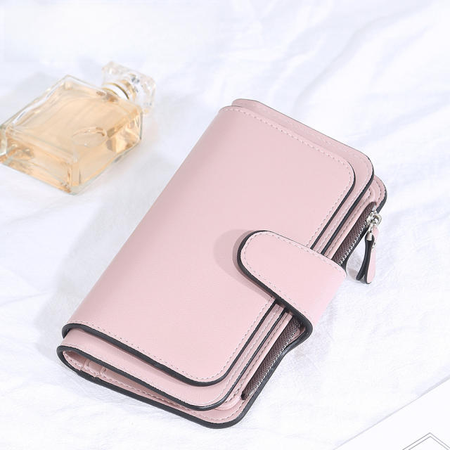 Ladies Long Zipper Wallet Multi-Card Slot Large Capacity PU Leather wallet