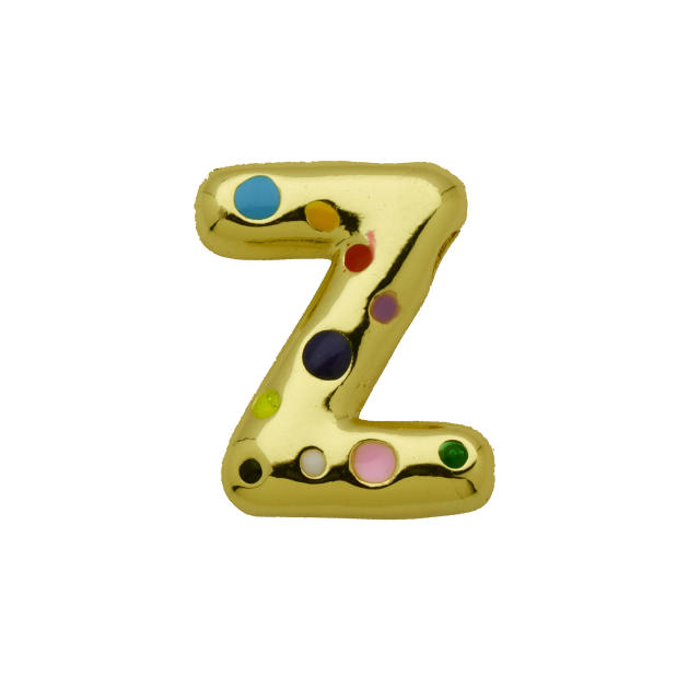 Amazon Hot Gold Solid Balloon Bubble 26 English Letter initial letter pendant
