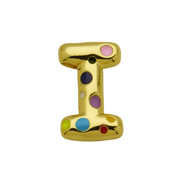 Amazon Hot Gold Solid Balloon Bubble 26 English Letter initial letter pendant