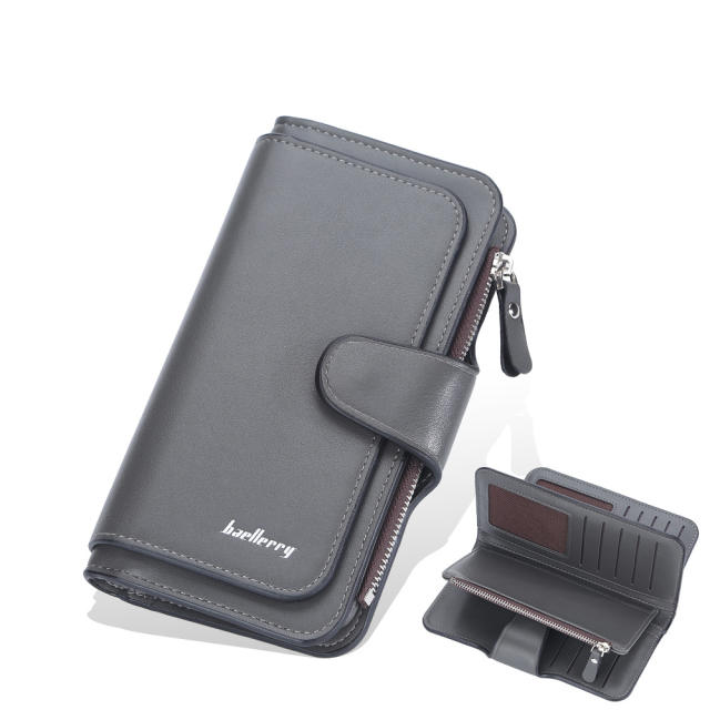 Ladies Long Zipper Wallet Multi-Card Slot Large Capacity PU Leather wallet