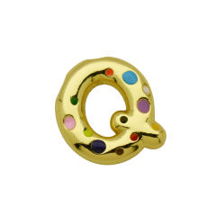 Amazon Hot Gold Solid Balloon Bubble 26 English Letter initial letter pendant