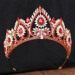 Luxury colorful rhinestone statement wedding crown