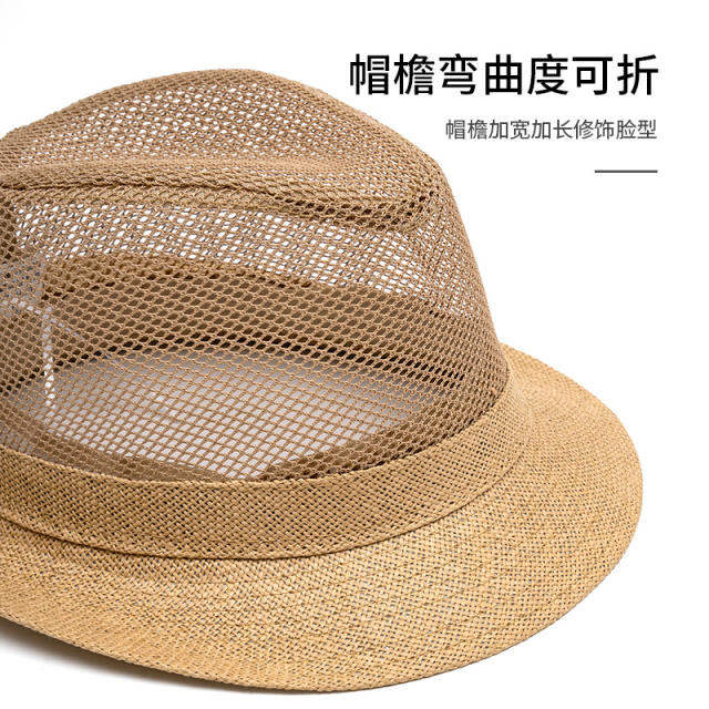 Breathable Hat Men's Middle-aged Elderly Summer Topper Hat Sun Hat