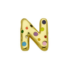 Amazon Hot Gold Solid Balloon Bubble 26 English Letter initial letter pendant
