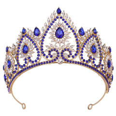 Luxury colorful rhinestone statement wedding crown