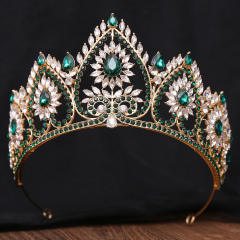 Luxury colorful rhinestone statement wedding crown