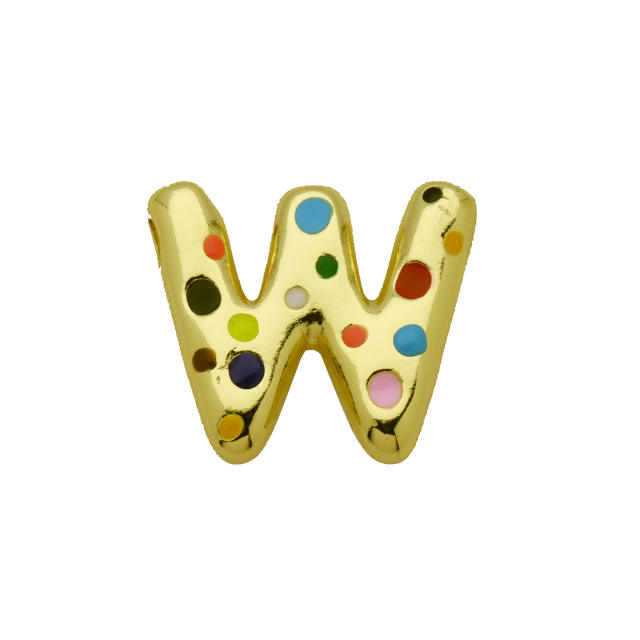 Amazon Hot Gold Solid Balloon Bubble 26 English Letter initial letter pendant