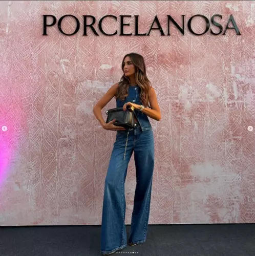 Amazon United States025 spring summer women's sleeveless vest fashion wide leg Denim suit