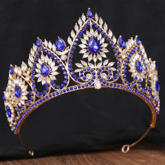 Luxury colorful rhinestone statement wedding crown