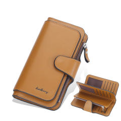 Ladies Long Zipper Wallet Multi-Card Slot Large Capacity PU Leather wallet