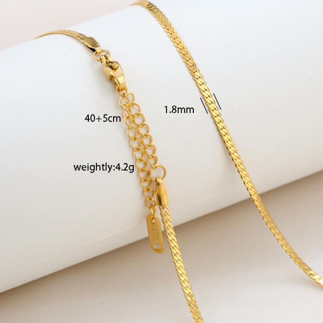 Fashion simple titanium steel basic chain necklace DIY jewelry necklace chain