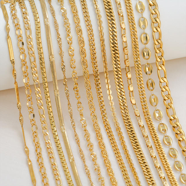 Fashion simple titanium steel basic chain necklace DIY jewelry necklace chain