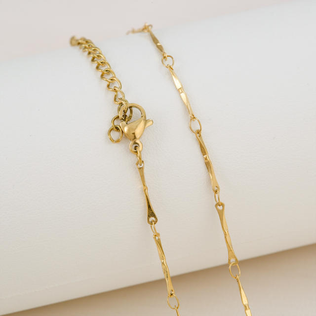Fashion simple titanium steel basic chain necklace DIY jewelry necklace chain
