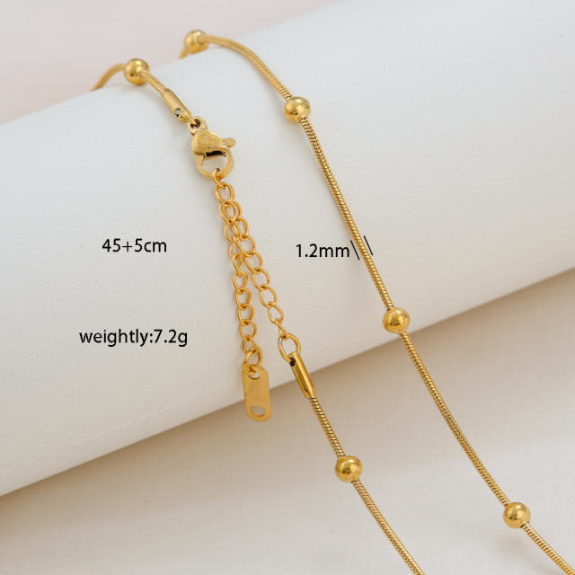 Fashion simple titanium steel basic chain necklace DIY jewelry necklace chain