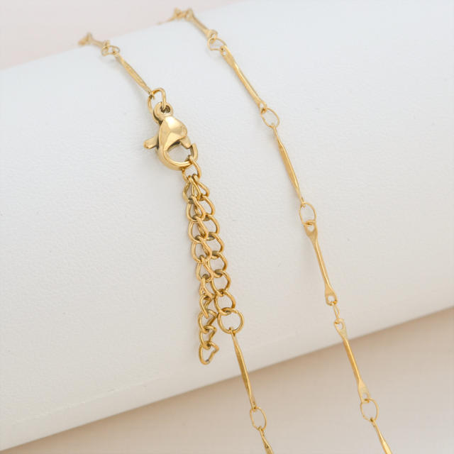 Fashion simple titanium steel basic chain necklace DIY jewelry necklace chain