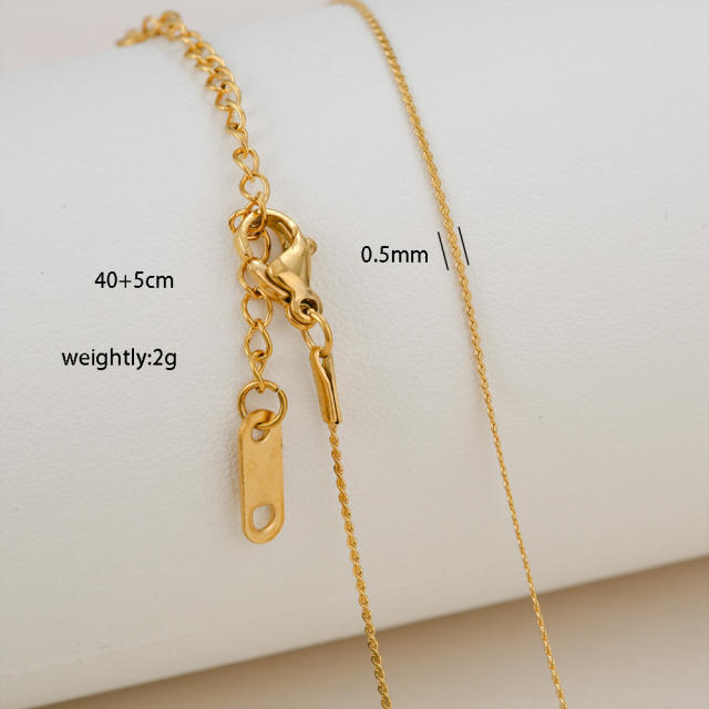 Fashion simple titanium steel basic chain necklace DIY jewelry necklace chain