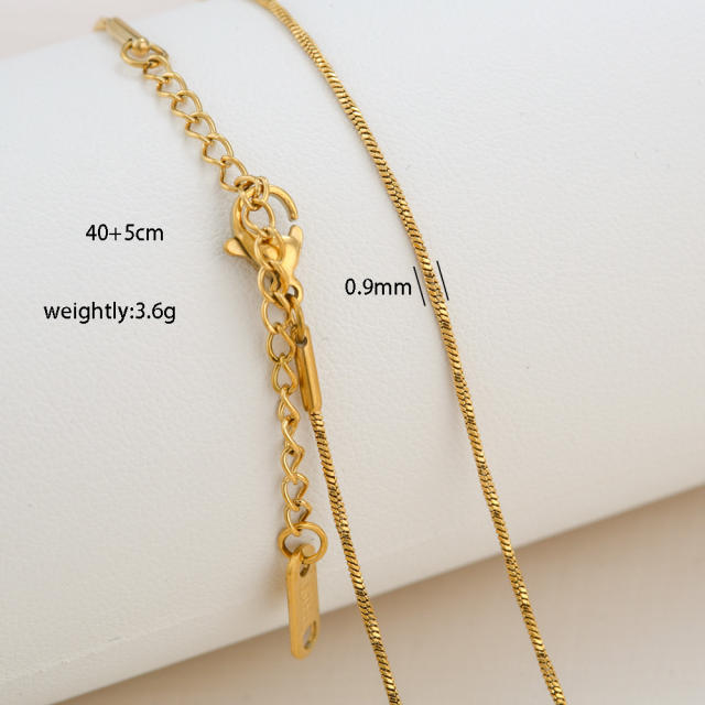 Fashion simple titanium steel basic chain necklace DIY jewelry necklace chain