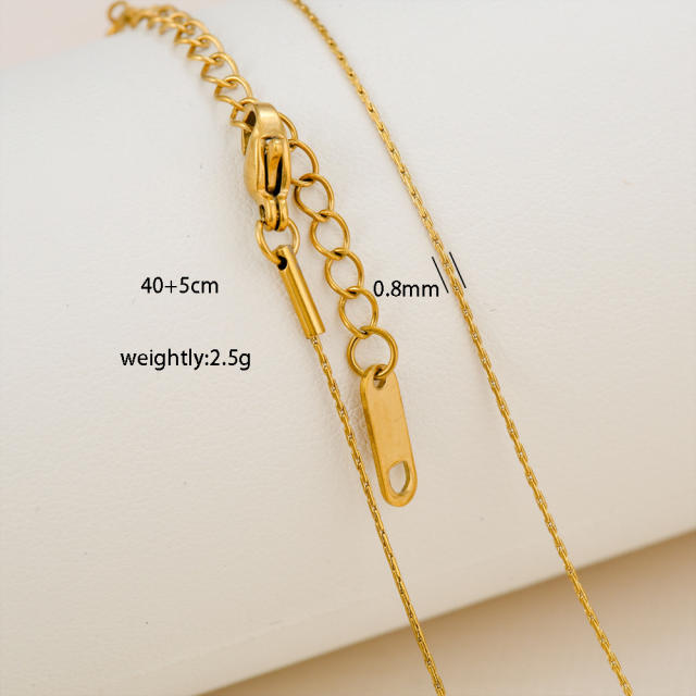 Fashion simple titanium steel basic chain necklace DIY jewelry necklace chain