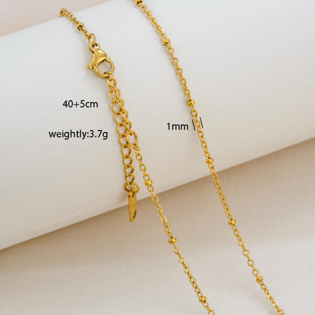 Fashion simple titanium steel basic chain necklace DIY jewelry necklace chain