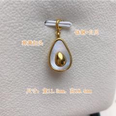 Detachable button titanium steel pendant mother shell pendant DIY jewelry