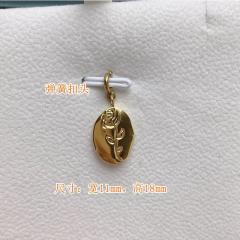 Detachable button titanium steel pendant mother shell pendant DIY jewelry