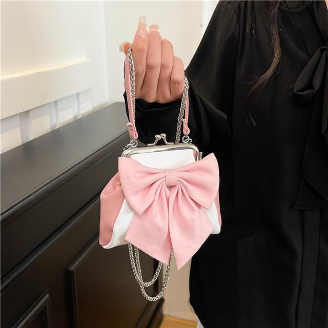 Sweet bow small size wallet design purse crossbody bag