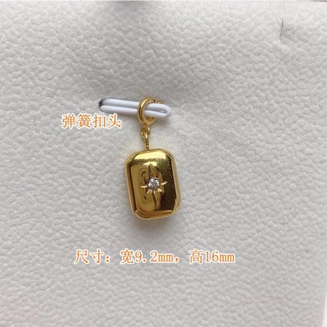 Detachable button titanium steel pendant mother shell pendant DIY jewelry