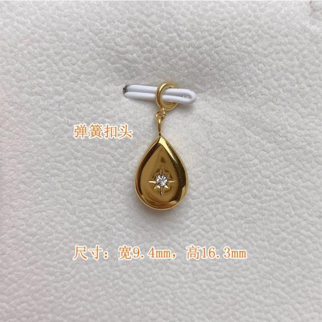Detachable button titanium steel pendant mother shell pendant DIY jewelry