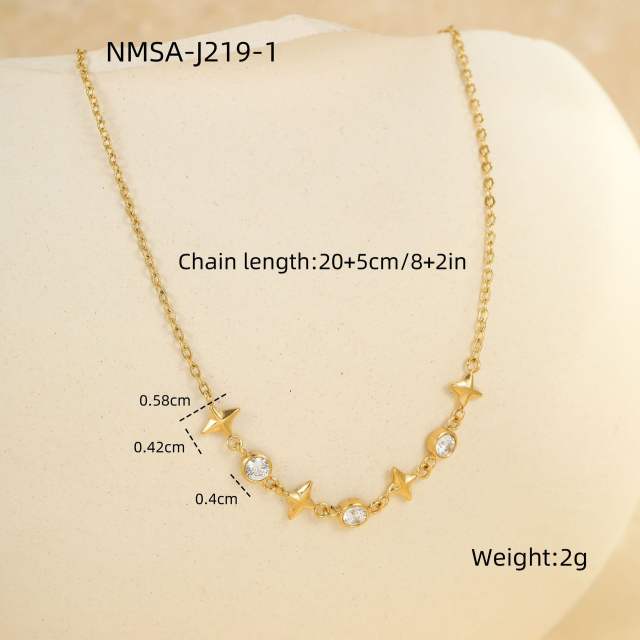 Holiday hollow out diamond star stainless steel anklet