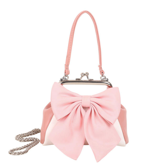 Sweet bow small size wallet design purse crossbody bag
