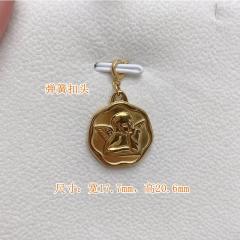 Detachable button titanium steel pendant mother shell pendant DIY jewelry