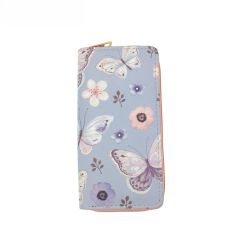 Korean fashion butterfly flower PU wallet coin purse