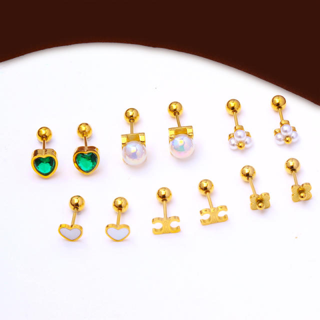 Titanium Steel Ear Studs piercing earrings