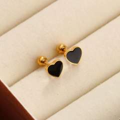 Classic clover stainless steel earrings piercing studs earrings