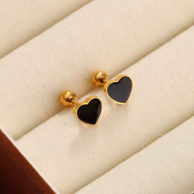 Classic clover stainless steel earrings piercing studs earrings