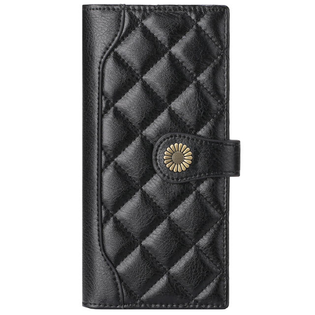 Chanel Style qulited pattern Long Women's Wallet 2025 New Embroidered Multifunctional Wallet Sunflower Clutch