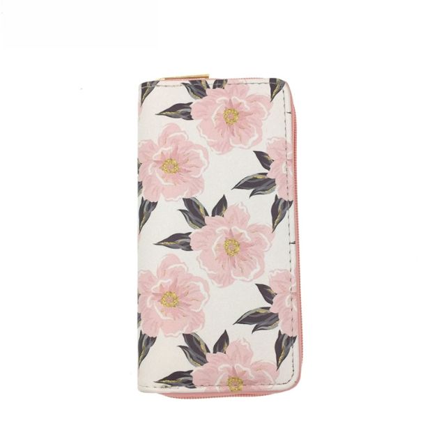 Korean fashion butterfly flower PU wallet coin purse
