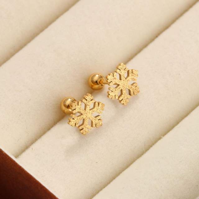 Classic clover stainless steel earrings piercing studs earrings
