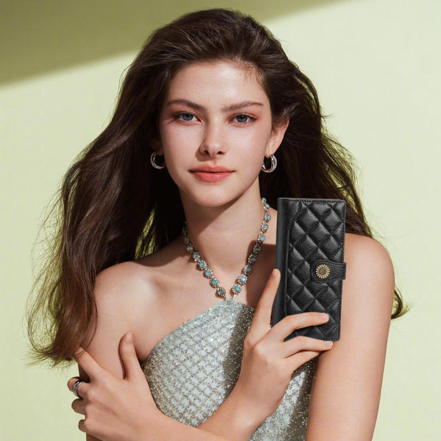 Chanel Style qulited pattern Long Women's Wallet 2025 New Embroidered Multifunctional Wallet Sunflower Clutch