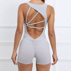 Yoga Pants Fitness Sports Women's Training Suit Quick Dry One-Piece Jumpsuit