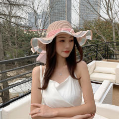 Straw Hat Women's Summer Beach Seaside Travel Sunshade Holiday Sunscreen Big Hat