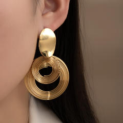 Geometric wire circle stainless steel earrings dangle earrings